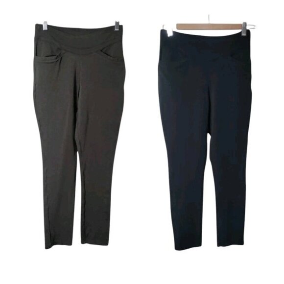 Lot‎ Of 2 Prana Leggings One Black One Brown Size Medium - Picture 1 of 13